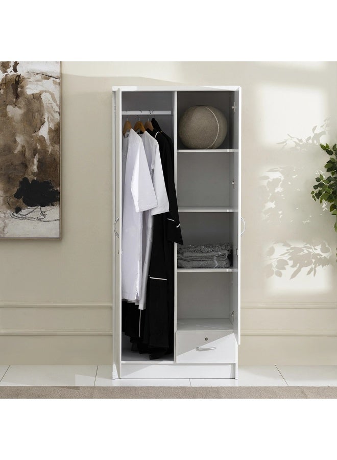 ABX HOME Riley 2 Door Wooden Wardrobe With One Lockable Drawer - Image 3